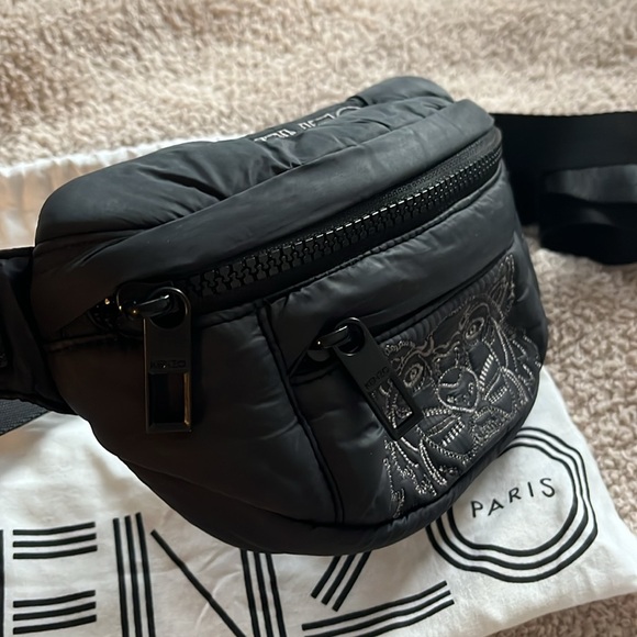 KENZO - Black Nylon Mini Bum Bag - Picture 3 of 5